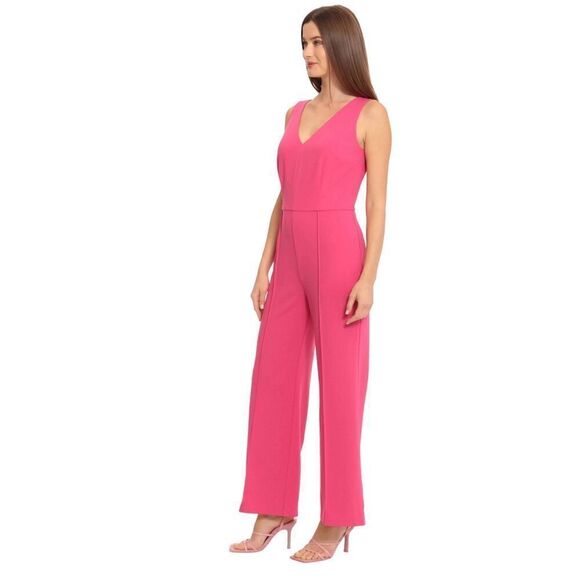 Maggy London hot pink jumpsuit size 0 - Picture 1 of 2